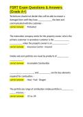 FSRT Exam Questions & Answers &lpar;Grade A&plus;&rpar;&period;docx&NewLine;&NewLine;