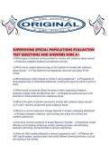 SUPERVISING SPECIAL POPULATIONS EVALUATION TEST QUESTIONS AND ANSWERS