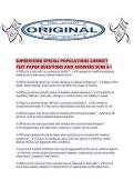SUPERVISING SPECIAL POPULATIONS CORRECT TEST PAPER QUESTIONS AND ANSWERS SURE A&period;pdf