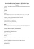 Learning Behavior Specialist LBS 1 Ultimate Exam