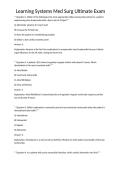 Learning Systems Med Surg Ultimate Exam