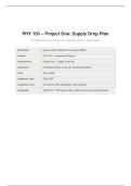 PHY 150 PROJECT ONE SUPPLY DROP PLAN &vert; 2026 UPDATE &vert; WITH COMPLETE SOLUTIONS - SNHU&period;
