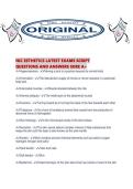 NIC ESTHETICS LATEST EXAMS SCRIPT QUESTIONS AND ANSWERS SURE