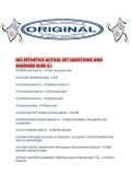 NIC ESTHETICS ACTUAL SET QUESTIONS AND ANSWERS SURE A&period;pdf