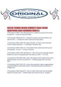 NCCCO TOWER CRANE CORRECT FINAL EXAM QUESTIONS AND ANSWERS SURE A&period;pdf