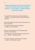 AQUATIC AND MOSQUITO EXAM &lpar;ACTUAL EXAM 2025&rpar; &NewLine;&vert; COMPLETE QUESTIONS AND CORRECT ANSWERS &vert; &NewLine;GRADED A&plus; &vert; LATEST VERSION &vert; VERIFIED ANSWERS &vert; &NewLine;BRAND NEW VERSION&excl;