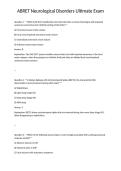 ABRET Neurological Disorders Ultimate Exam&NewLine;