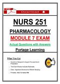 NURS 251 Module 7 Exam &ndash; &lpar;2026&rpar; Actual Questions & Answers &lpar;Portage&rpar; 100&percnt; Guarantee Pass