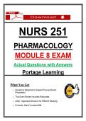 NURS 251 Module 8 Exam &ndash; &lpar;2026&rpar; Actual Questions & Answers &lpar;Portage&rpar; 100&percnt; Guarantee Pass