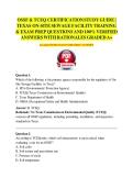 OSSF & TCEQ CERTIFICATION STUDY GUIDE &vert;  TEXAS ON-SITE SEWAGE FACILITY TRAINING  & EXAM PREP QUESTIONS AND 100&percnt; VERIFIED  ANSWERS WITH RATIONALES GRADED A&plus; GUARANTEED PASS ON THE FIRST ATTEMPT