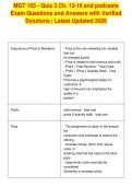 MGT 103 - Quiz 3 Ch&period; 13-16 and podcasts&NewLine;Exam Questions and Answers with Verified&NewLine;Solutions &vert; Latest Updated 2026