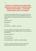 NR 302 Exam 1  2026&vert;2027 ACTUAL COMPLETE REAL &NewLine;EXAM QUESTIONS AND CORRECT ANSWERS &lpar;VERIFIED &NewLine;ANSWERS&rpar; ALREADY GRADED A&plus; &vert; GUARANTEED &NewLine;SUCCESS&excl;&excl; NEWEST EXAM &vert; JUST RELEASED&excl;&excl;