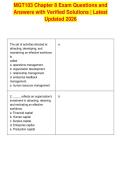 MGT103 Chapter 8 Exam Questions and&NewLine;Answers with Verified Solutions &vert; Latest&NewLine;Updated 2026