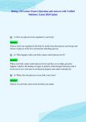 Biology 230 Lecture Exam 4 Questions and Answers with Verified&NewLine;Solutions &vert; Latest 2026 Update