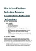Elite Idaho Land Surveying Boundary Law Test Bank &vert; 59&plus; Q&A PLS Jurisprudence Scenarios &lpar;2026&sol;2027 Updated&rpar;
