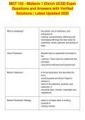 MGT 103 - Midterm 1 Ehrich UCSD Exam&NewLine;Questions and Answers with Verified&NewLine;Solutions &vert; Latest Updated 2026