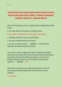 ACVPM PRACTICE EXAM REVIEW WITH COMPLETE REAL &NewLine;EXAM QUESTIONS AND CORRECT VERIFIED ANSWERS&sol; &NewLine;ALREADY GRADED A&plus; &lpar;BRAND NEW&excl;&excl;&rpar; 
