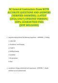 NC General Contractors Exam WITH ACCURATE QUESTIONS AND ANSWERS &lpar;VERIFIED ANSWERS&rpar; &vert; LATEST &lpar;2026&sol;2027&rpar; UPDATED VERSION &vert; 100&percnt; GUARANTEED PASS &lbrace;JUST RELEASED&rcub;