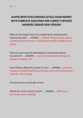 ACVPM INFECTIOUS DISEASES ACTUAL EXAM NEWEST &NewLine;WITH COMPLETE QUESTIONS AND CORRECT DETAILED &NewLine;ANSWERS&vert; BRAND NEW VERSION&excl; 