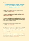 CGSS EXAM comprehensive questions and verified &NewLine;answers ACTUAL EXAM 2026 TEST&excl;&excl; Graded A&plus; &vert; &NewLine;2026&vert;2027 EXAM UPDATE