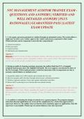 NYC MANAGEMENT AUDITOR TRAINEE EXAM -&NewLine;QUESTIONS AND ANSWERS &vert; VERIFIED AND&NewLine;WELL DETAILED ANSWERS &vert; PLUS&NewLine;RATIONALES &vert; GUARANTEED PASS &vert; LATEST&NewLine;EXAM UPDATE