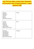 mgt 103 final slides review Exam Questions&NewLine;and Answers with Verified Solutions &vert; Latest&NewLine;Updated 2026