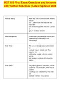 MGT 103 Final Exam Questions and Answers&NewLine;with Verified Solutions &vert; Latest Updated 2026