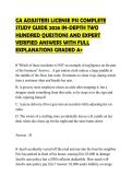 CA ADJUSTERS LICENSE PSI COMPLETE&NewLine;STUDY GUIDE 2026 IN-DEPTH TWO&NewLine;HUNDRED QUESTIONS AND EXPERT&NewLine;VERIFIED ANSWERS WITH FULL&NewLine;EXPLANATIONS GRADED A&plus;