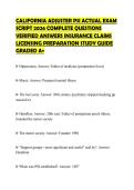 CALIFORNIA ADJUSTER PSI ACTUAL EXAM&NewLine;SCRIPT 2026 COMPLETE QUESTIONS&NewLine;VERIFIED ANSWERS INSURANCE CLAIMS&NewLine;LICENSING PREPARATION STUDY GUIDE&NewLine;GRADED A&plus;