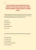 NLN-NEX SCIENCE  EXAM  EXAM REVIEW WITH &NewLine;COMPLETE REAL EXAM QUESTIONS AND CORRECT &NewLine;VERIFIED ANSWERS&sol; ALREADY GRADED A&plus; &lpar;BRAND &NewLine;NEW&excl;&excl;&rpar;
