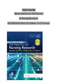 Test Bank for Burns and Grove&rsquo;s the Practice of Nursing Research 9th Edition&NewLine;