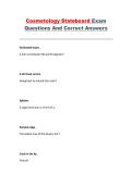 Cosmetology Stateboard Exam Questions and Correct Answers