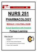 NURS 251 Modules 1-10 & Final Exam &ndash; &lpar;2026&rpar; Actual Questions & Answers &lpar;Portage&rpar; 100&percnt; Guarantee Pass