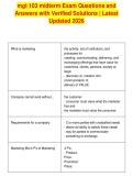 mgt 103 midterm Exam Questions and&NewLine;Answers with Verified Solutions &vert; Latest&NewLine;Updated 2026