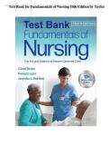 &period;&period;&NewLine;Test Bank for Fundamentals of Nursing 10th Edition by Taylor&NewLine;&NewLine;&NewLine;&NewLine; &NewLine;Table of Contents&Tab;&NewLine;