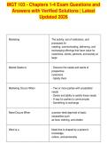 MGT 103 - Chapters 1-4 Exam Questions and&NewLine;Answers with Verified Solutions &vert; Latest&NewLine;Updated 2026