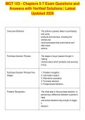 MGT 103 - Chapters 5-7 Exam Questions and&NewLine;Answers with Verified Solutions &vert; Latest&NewLine;Updated 2026