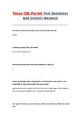 Texas CDL Permit Test Questions and Correct Answers