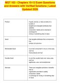 MGT 103 - Chapters 10-12 Exam Questions&NewLine;and Answers with Verified Solutions &vert; Latest&NewLine;Updated 2026