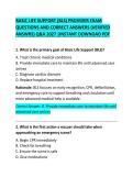 Basic Life Support &lpar;BLS&rpar; Exam Questions and Correct Answers &ndash; Comprehensive Study Guide