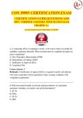 CON 3990V CERTIFICATION EXAM CERTIFICATION GUIDE QUESTIONS AND  100&percnt; VERIFIED ANSWERS WITH RATIONALES  GRADED A&plus;