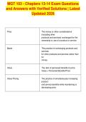 MGT 103 - Chapters 13-14 Exam Questions&NewLine;and Answers with Verified Solutions &vert; Latest&NewLine;Updated 2026
