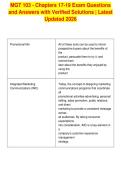MGT 103 - Chapters 17-19 Exam Questions&NewLine;and Answers with Verified Solutions &vert; Latest&NewLine;Updated 2026