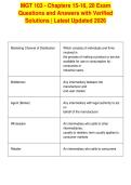 MGT 103 - Chapters 15-16&comma; 20 Exam&NewLine;Questions and Answers with Verified&NewLine;Solutions &vert; Latest Updated 2026