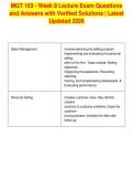 MGT 103 - Week 8 Lecture Exam Questions&NewLine;and Answers with Verified Solutions &vert; Latest&NewLine;Updated 2026