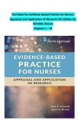 Complete Test Bank for Evidence-Based Practice for Nurses&colon; Appraisal and Application of Research&comma; 5th Edition by Schmidt & Brown &ndash; All 19 Chapters with Verified Answers & Detailed Rationales
