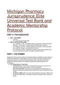 Michigan Pharmacy Jurisprudence&colon; 2026&sol;2027 Elite Test Bank & Master Mentorship Protocol