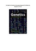 Test Bank for Genetics&colon; A Conceptual Approach 7th Edition by Benjamin A&period; Pierce &vert; Complete 2026  &vert; Verified Questions & Answers