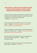 NURS 307 EXAM 1  NEWEST 2026 ACTUAL EXAM TEST BANK&vert; &NewLine;COMPLETE EXAM QUESTIONS AND CORRECT VERIFIED &NewLine;ANSWERS&sol; ALREADY GRADRED A&plus;&vert; &lpar;MOST RECENT&excl;&excl;&rpar;