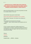 NURS 307 Final Exam  NEWEST 2026 ACTUAL EXAM TEST &NewLine;BANK&vert; COMPLETE EXAM QUESTIONS AND CORRECT VERIFIED &NewLine;ANSWERS&sol; ALREADY GRADRED A&plus;&vert; &lpar;MOST RECENT&excl;&excl;&rpar; 